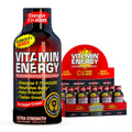Vitamin Energy Workout+ Extra Strength Energy Shot Berry 10 Pack, 260mg Natural Caffeine, Pre-Workout, B-Vitamins, Minerals, Endurance & Performance, Zero Sugar, Gluten-Free, Vegan, 1.93 fl oz