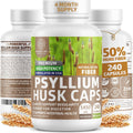 N1N Premium Psyllium Husk Capsules [All Natural,1450 MG] Powerful Soluble Fiber Supplement to Support Regularity and Digestive Health, 240 Caps