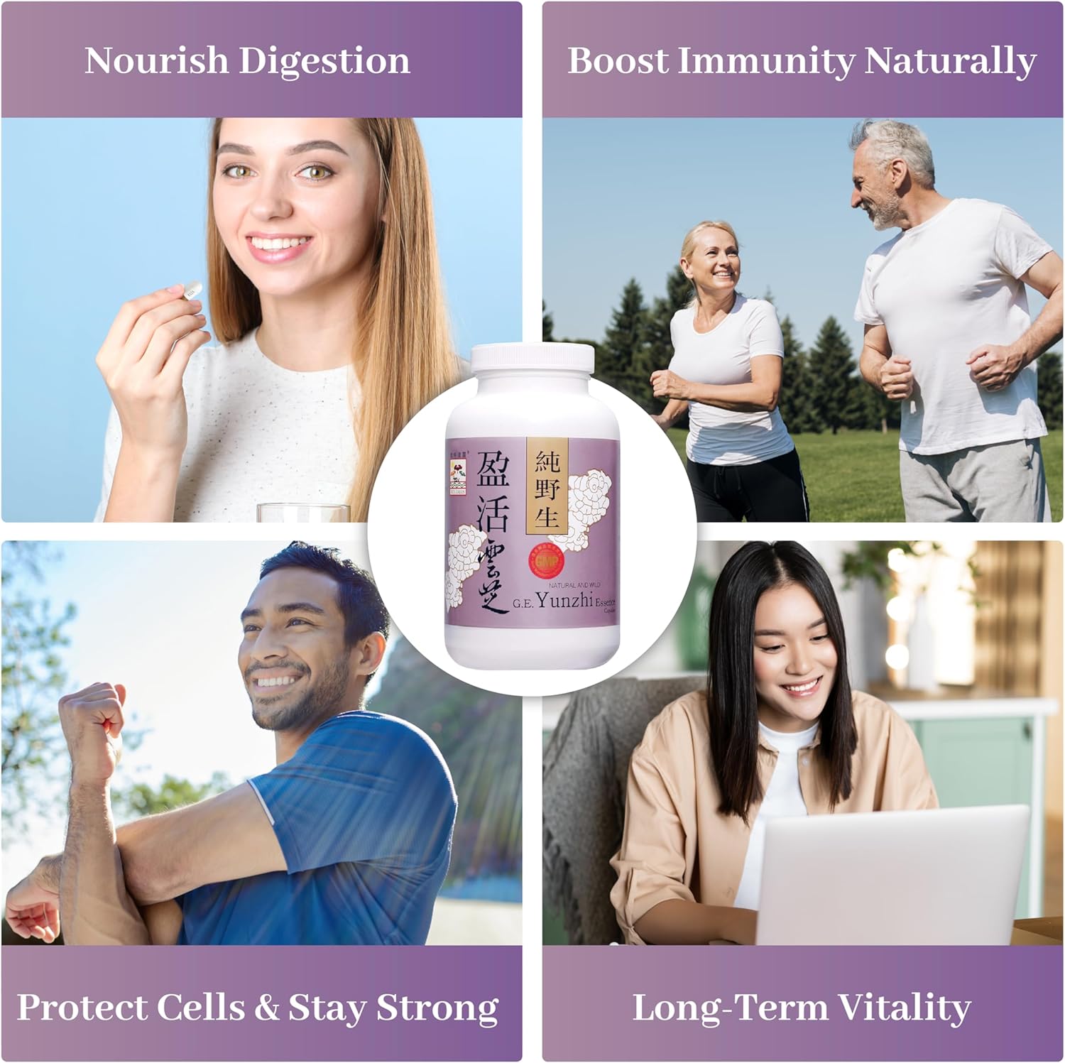 Vita Green Turkey Tail Mushroom – Yunzhi Essence for Recovery and Wellness – Immune and Digestive Support with Antioxidants – High Beta-Glucan Extracts for Health and Comfort (360 Capsules)