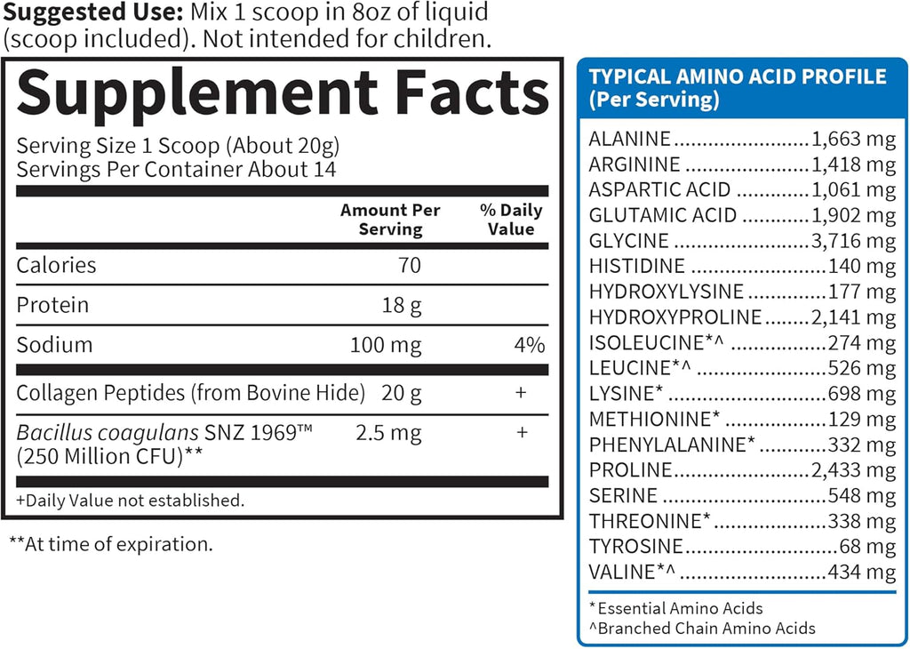 Garden of Life Grass Fed Collagen Peptides Powder Unflavored Collagen Powder for Women Men Hair Skin Nails Joints, Hydrolyzed Collagen Protein Supplements, Collagen for Women & Men, 14 Servings