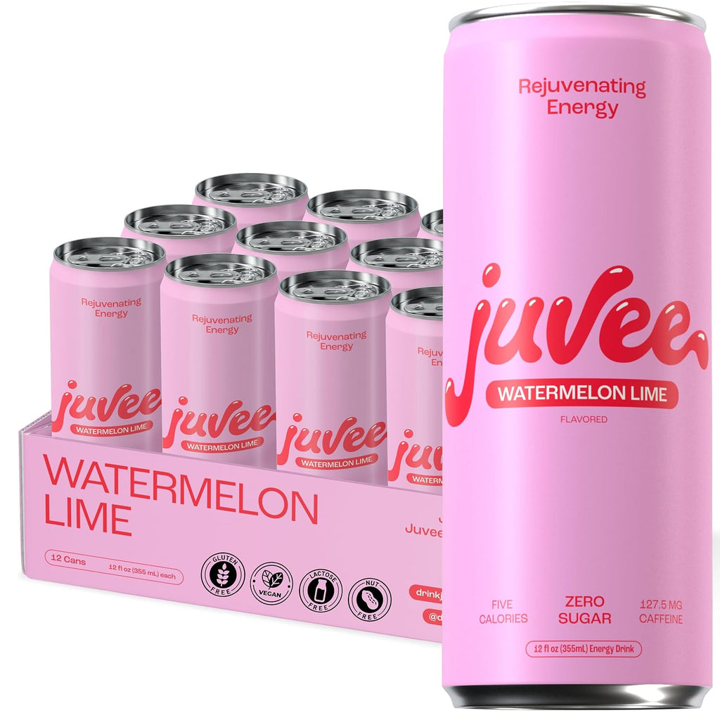 Juvee Energy Drink 0 Sugar 5 Calories (Pack of 12) (WATERMELON LIME)