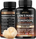 Mushroom Supplement - Organic Lions Mane | Turkey Tail | Chaga | Cordyceps | Reishi | Maitake | Shiitake | Meshima | Tremella | Oyster | Agaricus - Made in USA - Non GMO, Gluten Free - 60 Capsules