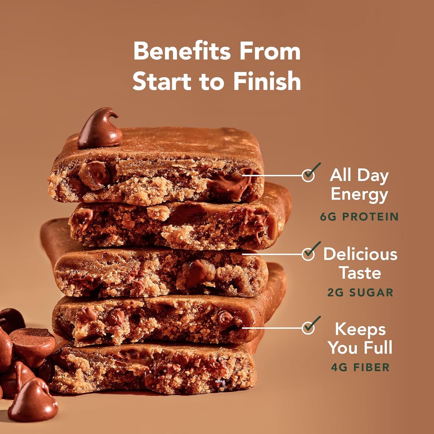 ALOHA Organic Plant Based Protein Bar MINIS |Chocolate Chip Cookie Dough| 20 Count, 24g Bars | Vegan, Low Sugar, Gluten Free, Paleo, Low Carb, Non-GMO, Stevia Free, Soy Free, No Sugar Alcohols