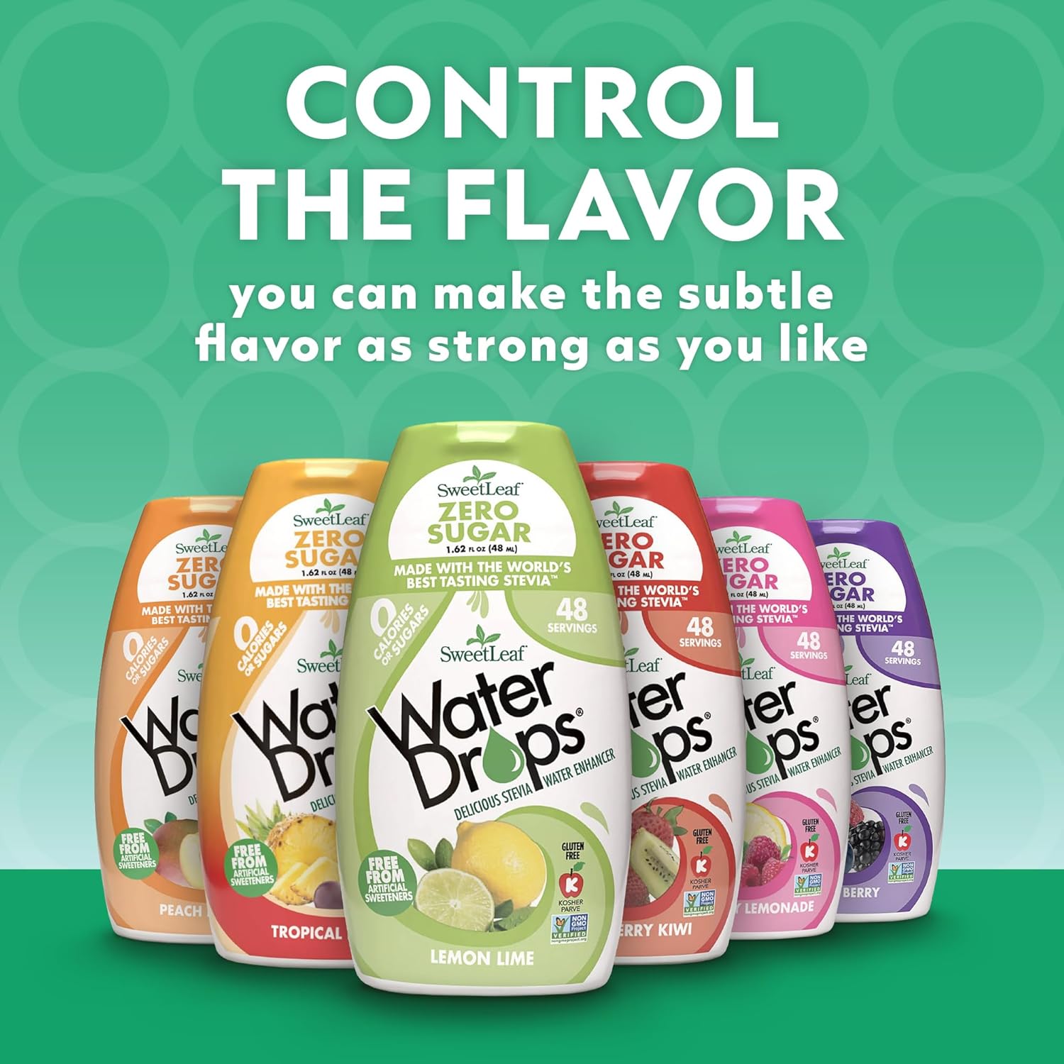 SweetLeaf Water Flavoring Drops - Stevia Water Enhancer, Sugar Free, Zero Calorie Water Additive for Flavor, Contains Monk Fruit Extract, Gluten Free, Keto Friendly - 1.62 Fl Oz (Variety Pack of 6)