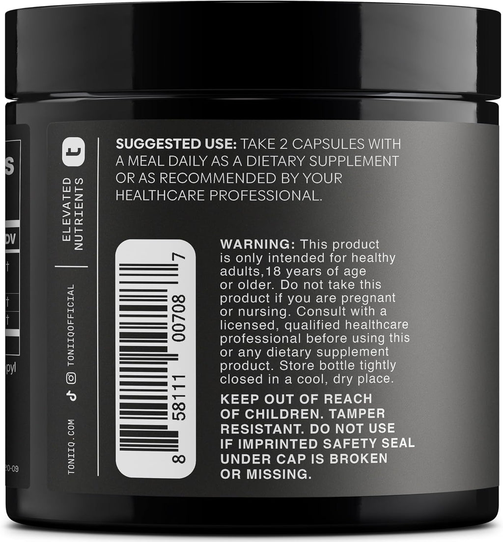 Toniiq Triple-Strength 600mg Rhodiola Rosea - 120 Capsules - 5% Salidroside Concentrated Extract - Highly Purified and Bioavailable