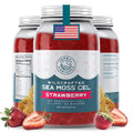 Herbal Vineyards Wildcrafted Irish Strawberry Sea Moss Gel 16 Oz - Organic Seamoss Gel Made with Dried Seaweed & Fresh Sea Vegetables, Natural & Plant-Based, Harvested in Pristine Waters, USA