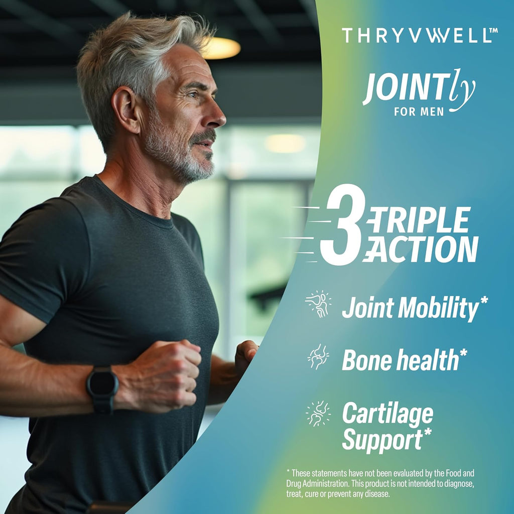 Jointly for Men – Joint Bone & Cartilage Supplement – Glucosamine Chondroitin MSM Turmeric Boswellia Collagen Vitamin D Calcium Hyaluronic Acid Magnesium & Boron – 120 Capsules