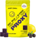 PROXY Just Chill Stress Relief Gummies | Daily Calm with Ashwagandha, Magnesium, L-Theanine, Lemon Balm & Passionflower | Natural Stress Support & Relaxation | Vegan BlackBerry Lemon, 30 Count