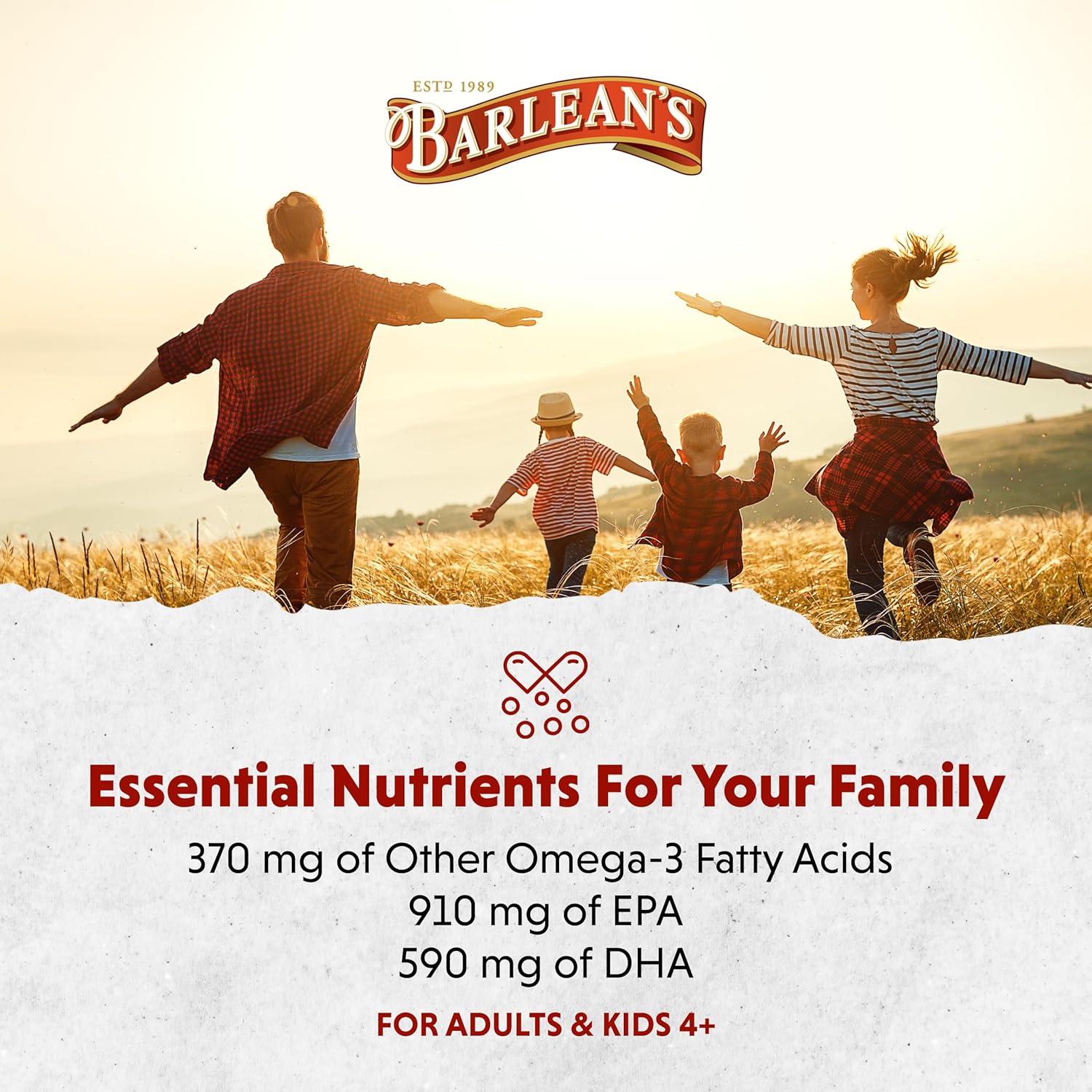 Barlean's Organic Oils Seriously Delicious Omega-3 High Potency Fish Oil, Key Lime Pie, 16 Fl Oz