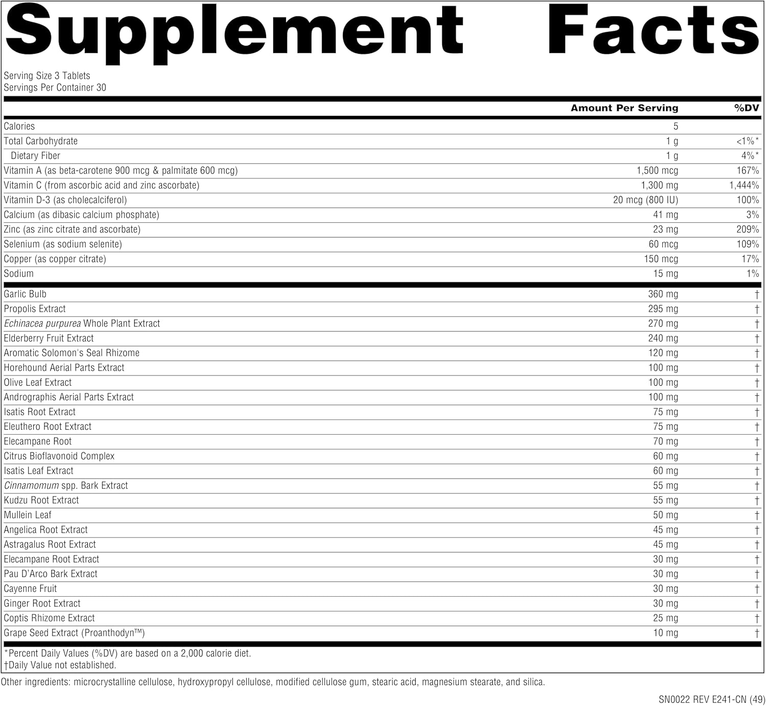 Source Naturals Wellness Formula Bio-Aligned Vitamins & Herbal Defense - Immune System Support Supplement & Immunity Booster* - 90 Tablets