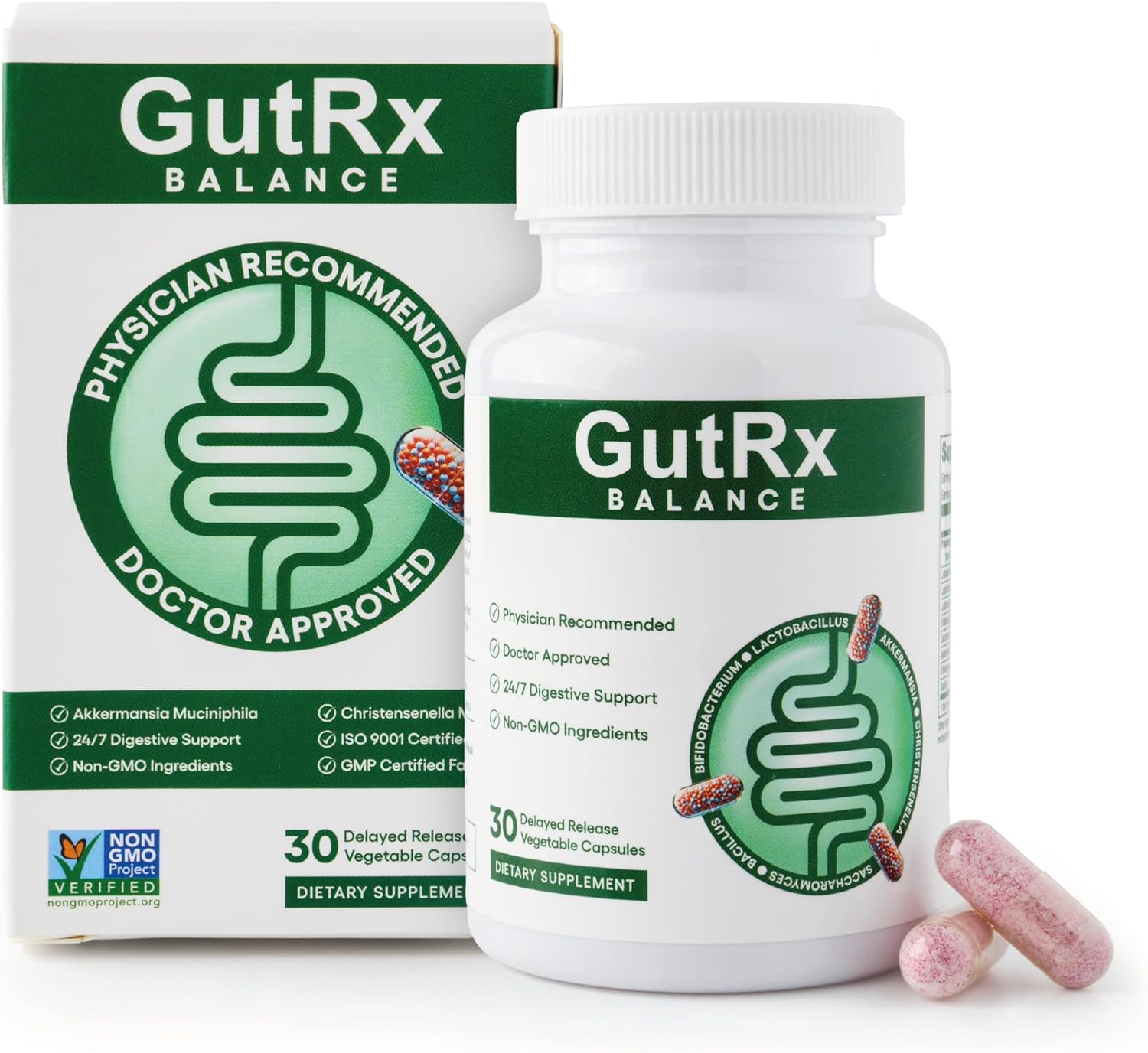 Balance – Probiotics for Women & Men with Akkermansia Probiotic & Christensenella, GLP-1 Alternative for Gut Health with Lactobacillus Plantarum, Gluten Free, Delayed-Release, 30 ct