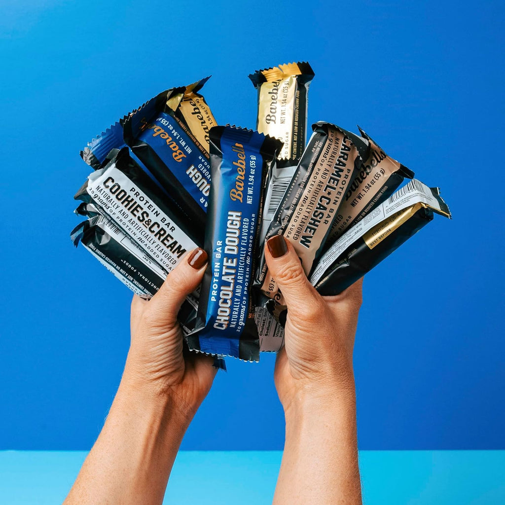 Barebells Protein Bars Variety Pack - 12 Count, 1.9oz Bars - Protein Snacks with 20g of High Protein - Chocolate Protein Bar with 1g of Total Sugars - Perfect on The Go Protein Snack & Breakfast Bars