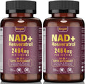 NAD Resveratrol Supplement 2464mg, Liposomal NAD Supplement with Resveratrol for Women and Men, NAD Plus Boosts NAD+ Levels, Energy Anti-Aging, 2Pack