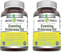 Amazing Formulas Evening Primrose Oil 1300mg, 10% GLA, Softgels Supplement | Hexane Free Cold Pressed Oil | Non-GMO | Gluten Free (120 Count | 2 Pack)