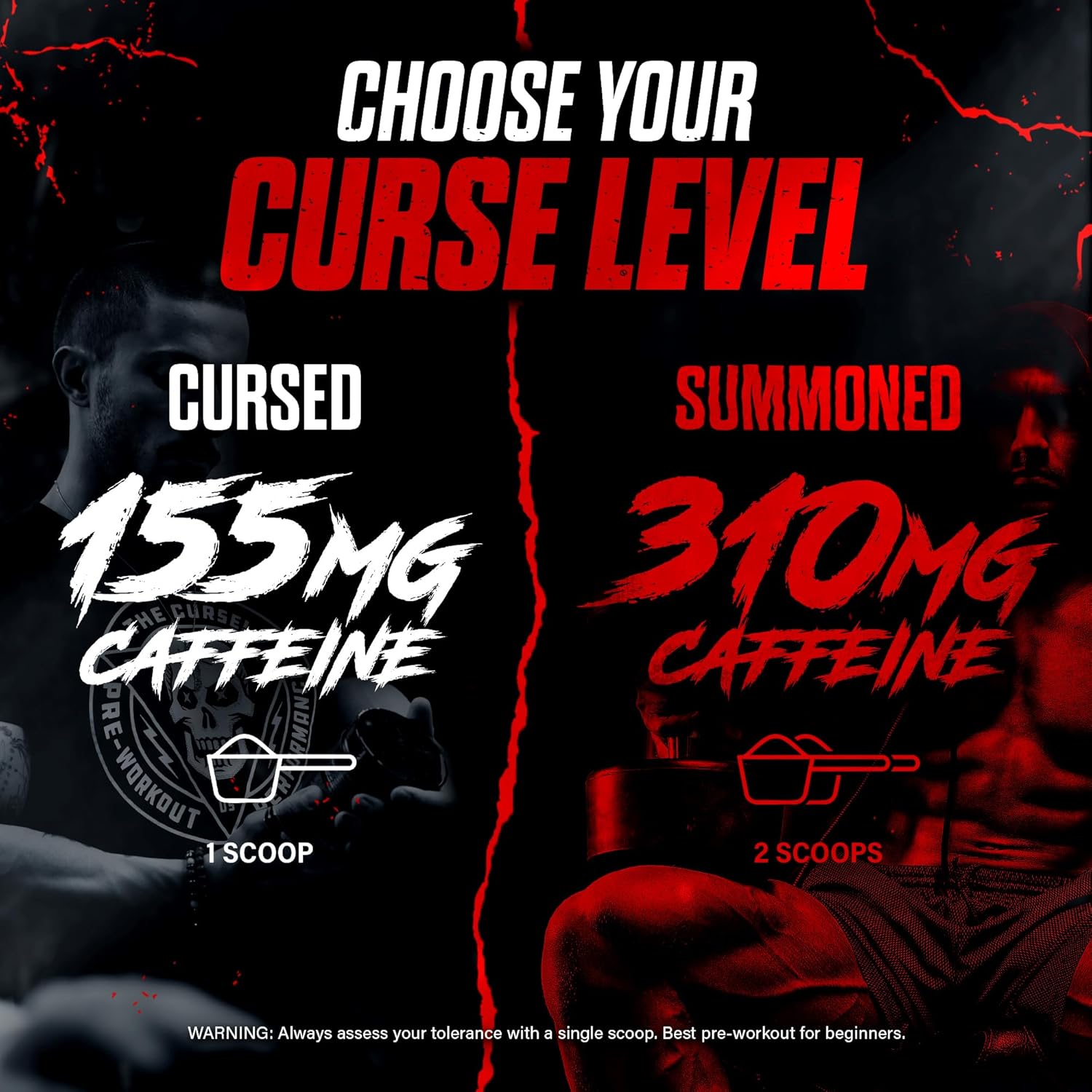 JNX SPORTS The Curse! Pre Workout Powder for Men & Women, Caffeine, Beta-Alanine, Creatine, L-Citrulline, 50 Servings, Dark Grape Flavor – Boost Energy, Strength & Focus
