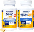 Oceanblue Omega-3 2100 Advanced Duo – Triple Strength Fish Oil with EPA, DHA, DPA – 120ct Minis + 60ct Softgels – Heart & Brain Support – Orange Flavor 2 Pack