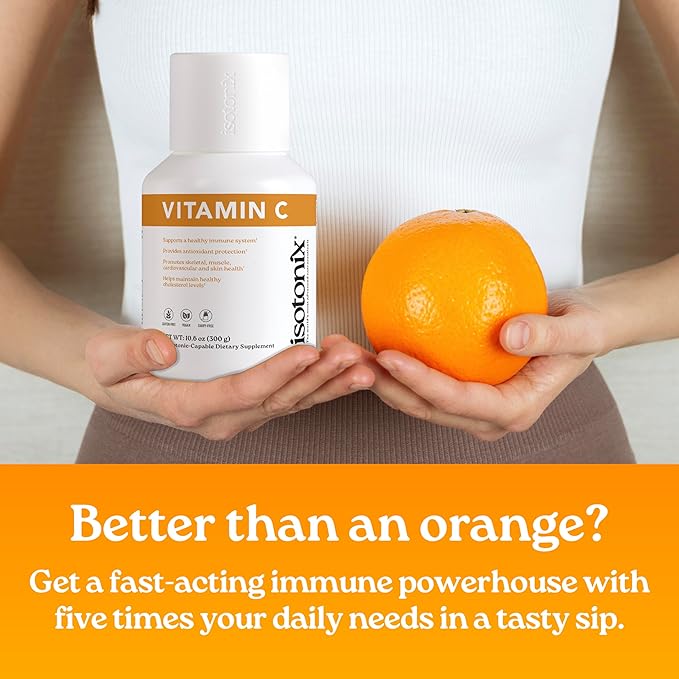 Isotonix Vitamin C Powder – 500 mg Buffered Vitamin C with Beta Carotene & Potassium for Antioxidant, Immune & Heart Support, Isotonic, Vegan, Gluten-Free, 90 Servings