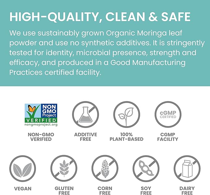 Himalaya Moringa - Herbal Superfood Antioxidants Supplement Supporting Wellness, Vitality, and Oxidative Stress - Vegan, Non-GMO, Gluten Free, 1000 mg, 60 Capsules