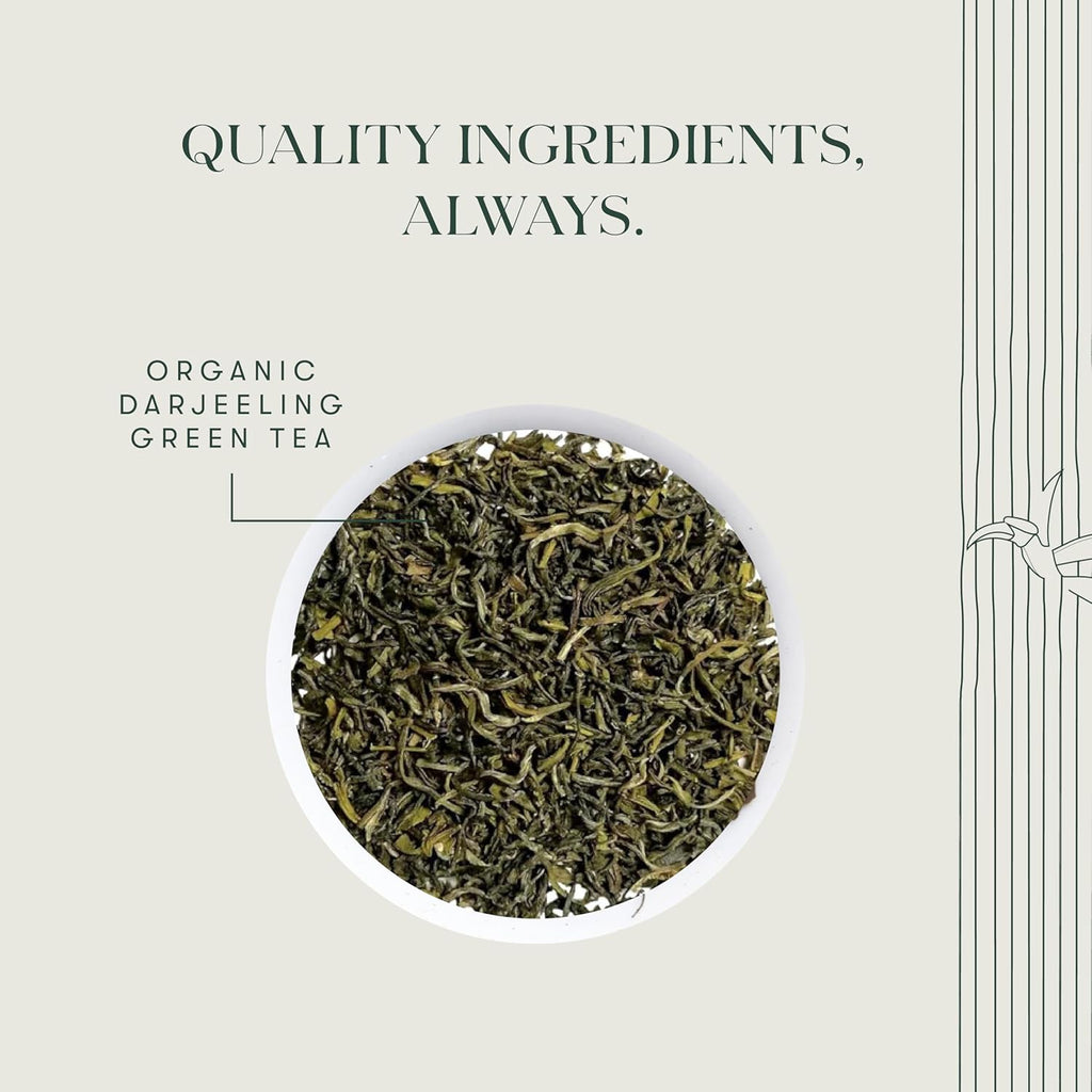 Luxmi Estates Tokyo Green Organic Green Tea (50 Tea Bags) Tea Bags For Relaxing, Calming, and Stress Relief, With Certified Organic Darjeeling Makaibari Green Tea
