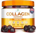 Sugar-Free Marine Collagen Gummies (90 Collagen Chews) Potent 500mg Collagen Gummy for Hair Growth, Healthier Skin & Nails, Pore Reducer & Elasticity Hydrolyzed, Gluten Free, Non-GMO, Orange Flavor