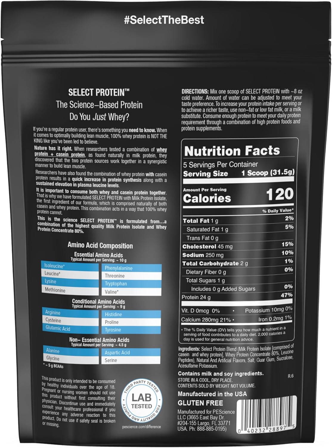 PEScience Select Protein Powder Variety Pack, 40 Serving Protein Powder Sample Pack, 8 Flavors, Whey and Casein Blend, Keto Friendly and Gluten Free