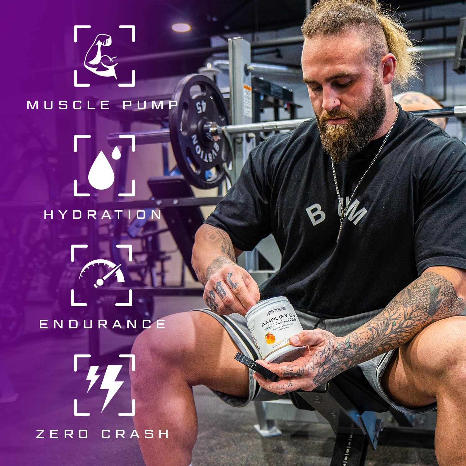Cutler Nutrition Amplify Pump Pre Workout Caffeine Free Nitric Oxide Booster containing Arginine and Citrulline Pre-Workout for Maximum Pumps