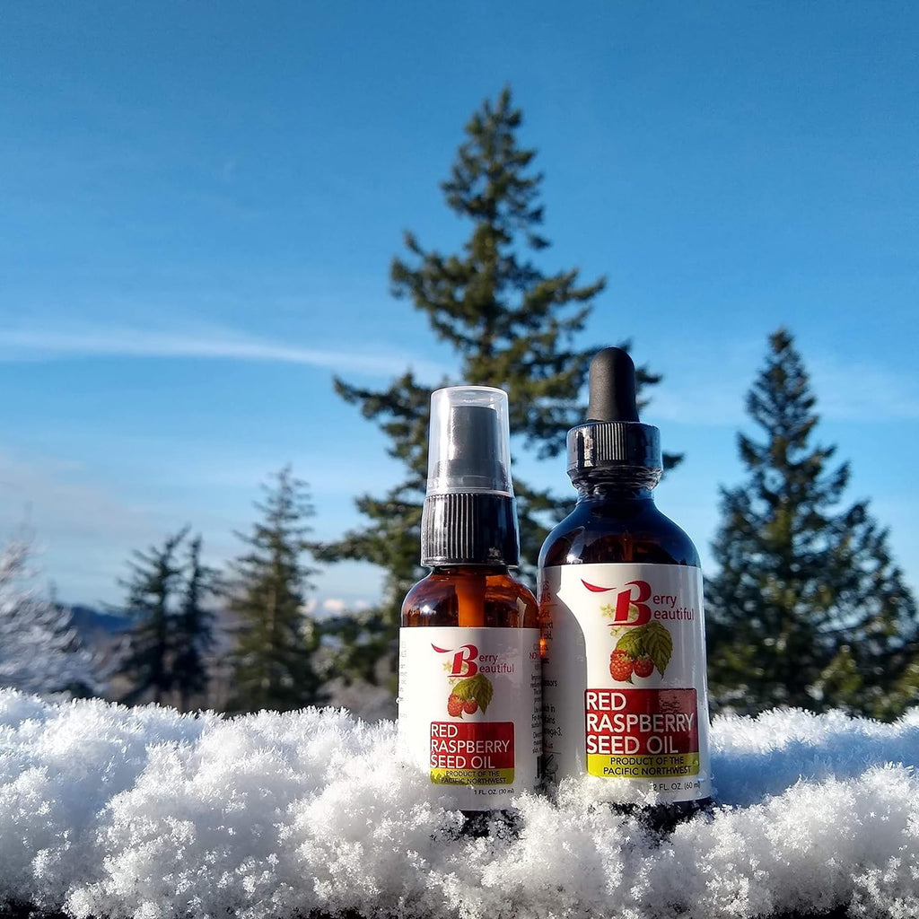 100% Pure Red Raspberry Seed Oil – 2 fl oz | Sustainably Cold-Pressed from Northwest Co-op Raspberries