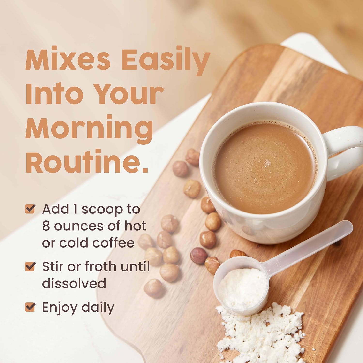 NativePath Keto Coffee Creamer Powder Hazelnut — Keto-Friendly, Non-Dairy & Low Sugar Creamer. Made with Grass-fed Collagen Protein Powder, MCT Oil & Monk Fruit. Soy & Gluten Free (7.6OZ)