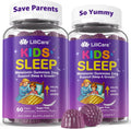 Kids Sleep Gummies, Kid Calcium Gummies + D3, Sleep Aid, Kid Ashwagandha Gummy, Phosphatidylserine, L-Theanine for Brain Focus, Unwind, Sweet Dream Magic Supplement for Kids Parents, 2Pack
