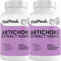 Artichoke 500 mg Supplement - Potent Artichoke Extract Capsules for Liver Health & Digestive Support - Artichoke Leaf Extract Promotes Energy & Focus - 60 Capsules