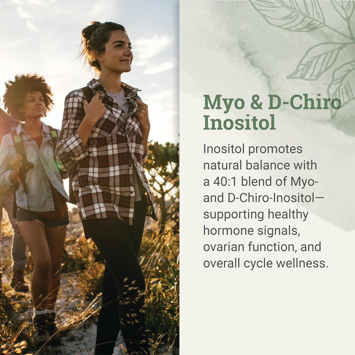 Earth Harmony Myo-Inositol & D-Chiro Inositol Supplement for Women, Ovarian & Hormone Balance for Women - Supports Normal Cycles, Fertility Supplement (60 Capsules)