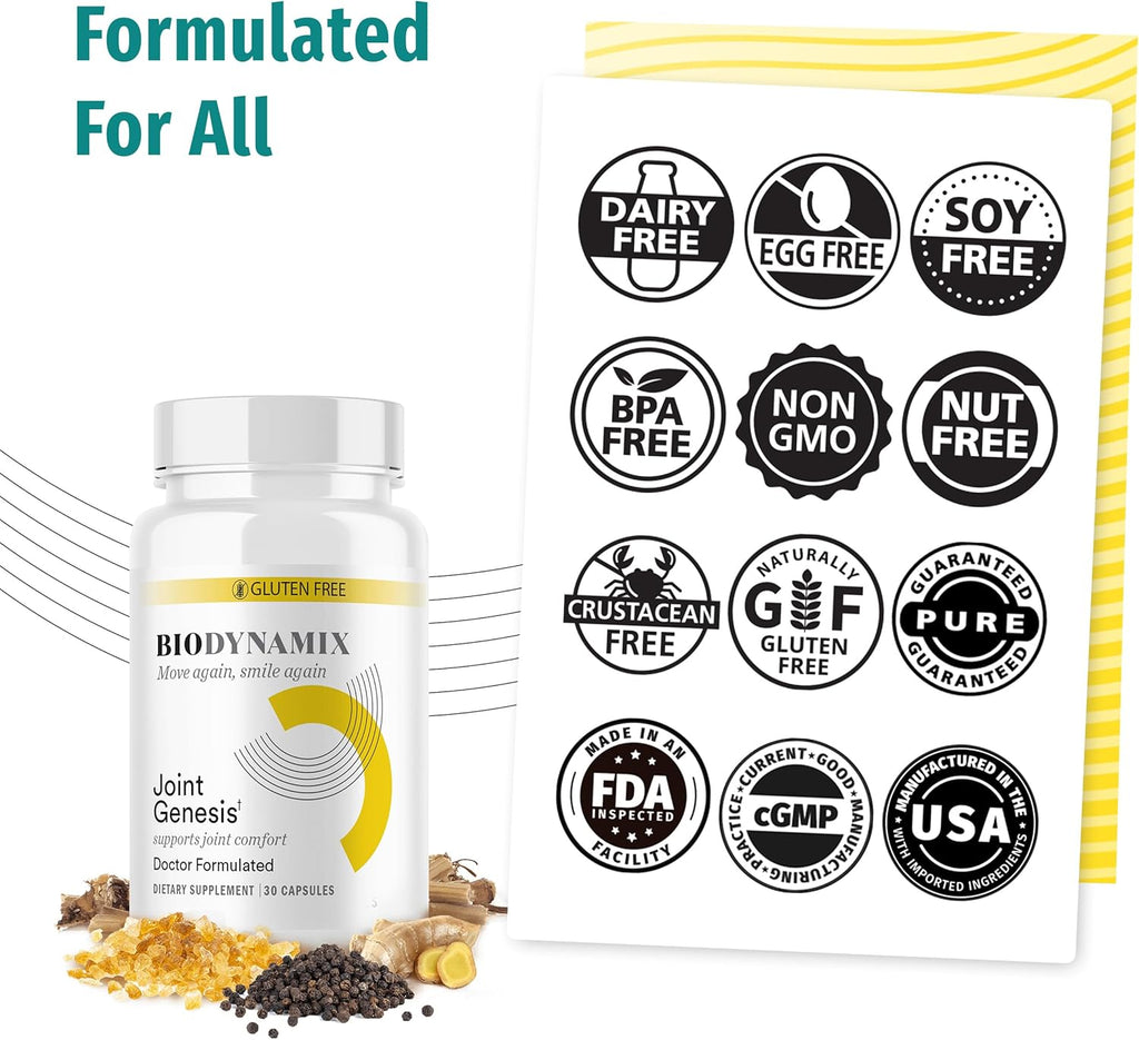 Joint Genesis, Joint Support Formula, Promotes Joint Function, Comfort, and Flexibility, 30-Day Supply, 3 Pack