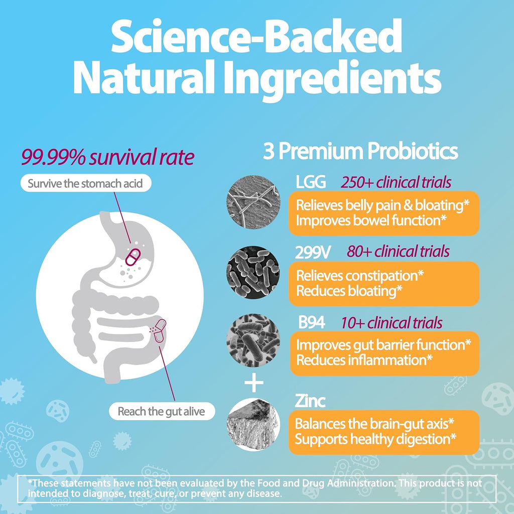 Life-Space Children IBS Support Probiotic, Clinically Proven to IBS Relief, 4 in 1 Kids Probiotic, 21 Billion CFU, Supports Reduce Symptoms of IBS, Include Bloating, Gas & Diarrhea, 60 Grams