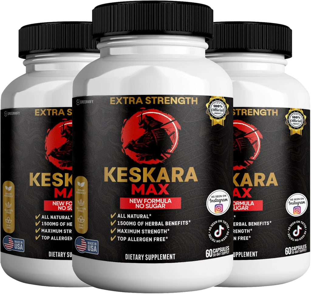 Keskara Max Extra Strength Maca Root Complex, 1500mg Herbal Supplement, 60 Capsules, Sugar-Free, Vegan, Gluten-Free (3)