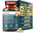 Natural Chelated Magnesium Glycinate Sleep Aid - Melatonin-Free Sleep & Stress Relief with KSM-66 Ashwagandha, GABA, L-Theanine & Chamomile for Muscle Relaxation - Made in USA - 90 Capsules