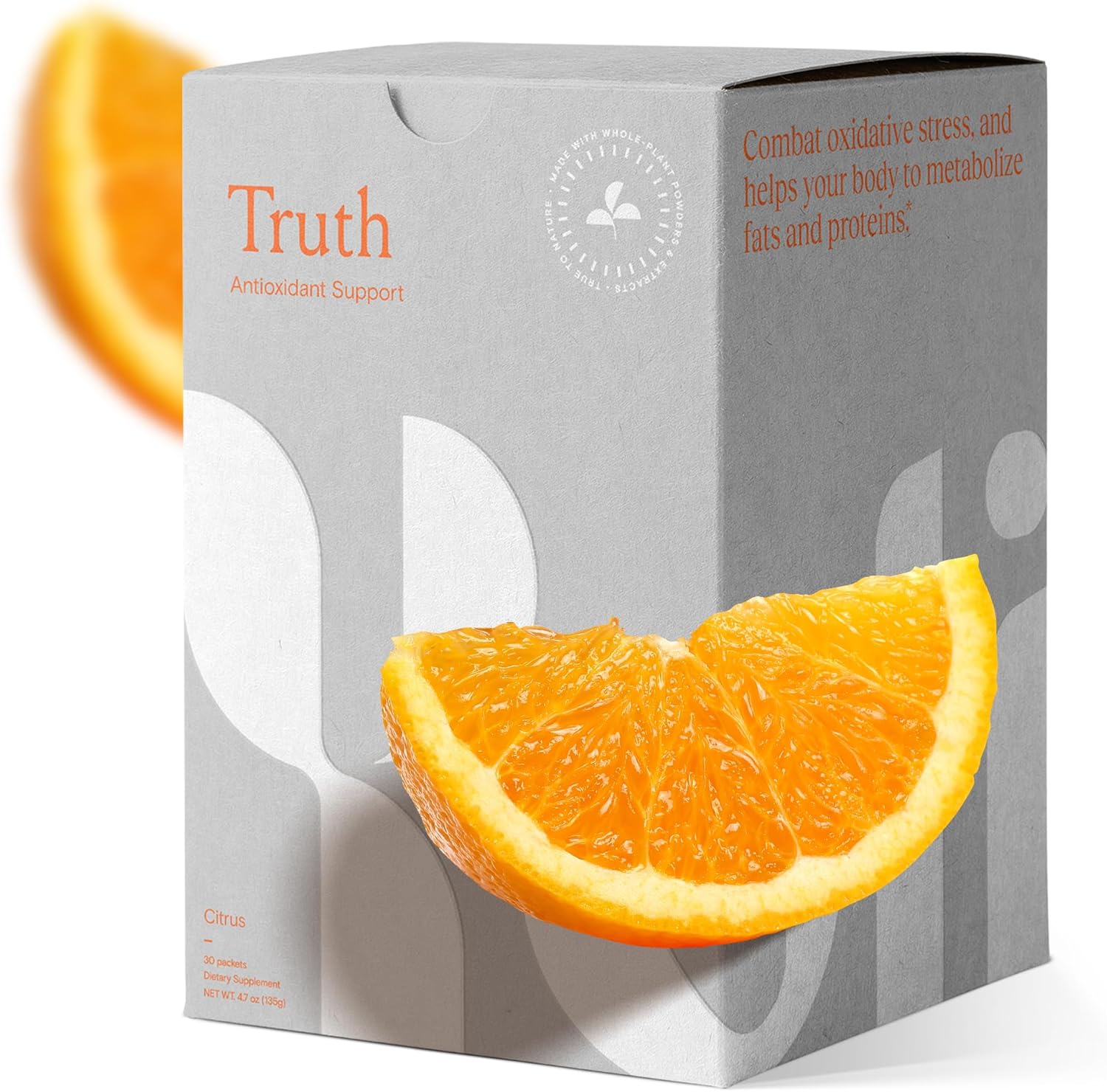 Yoli® Truth Antioxidant and Immune Support Supplement with Vitamin C, Botanicals, Superfruits, and Minerals - Citrus, 30 Packets