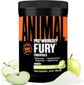Animal Fury Pre Workout Powder - Green Apple, 350mg Caffeine, BCAA Amino Acids, 2g Beta Alanine, Citrulline & Tyrosine, Energy, Focus, Strength, Endurance, Preworkout for Men & Women, 30 Servings