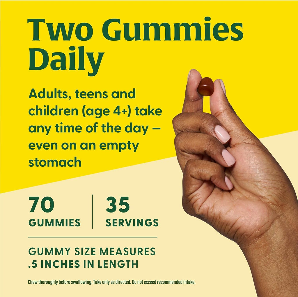 MegaFood Vitamin B12 Energy Gummies - Vegan - With Methyl B12 Vitamins to Support Cellular Energy Production - Ginger - Daily Vitamin B12 Supplement - USDA Organic - 70 Gummies, 35 Servings