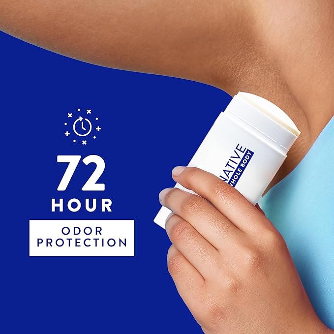 Native Whole Body Deodorant Stick Contains Naturally Derived Ingredients, Deodorant for Men and Women | 72 Hour Odor Protection, Aluminum Free with Coconut Oil and Shea Butter | Unscented