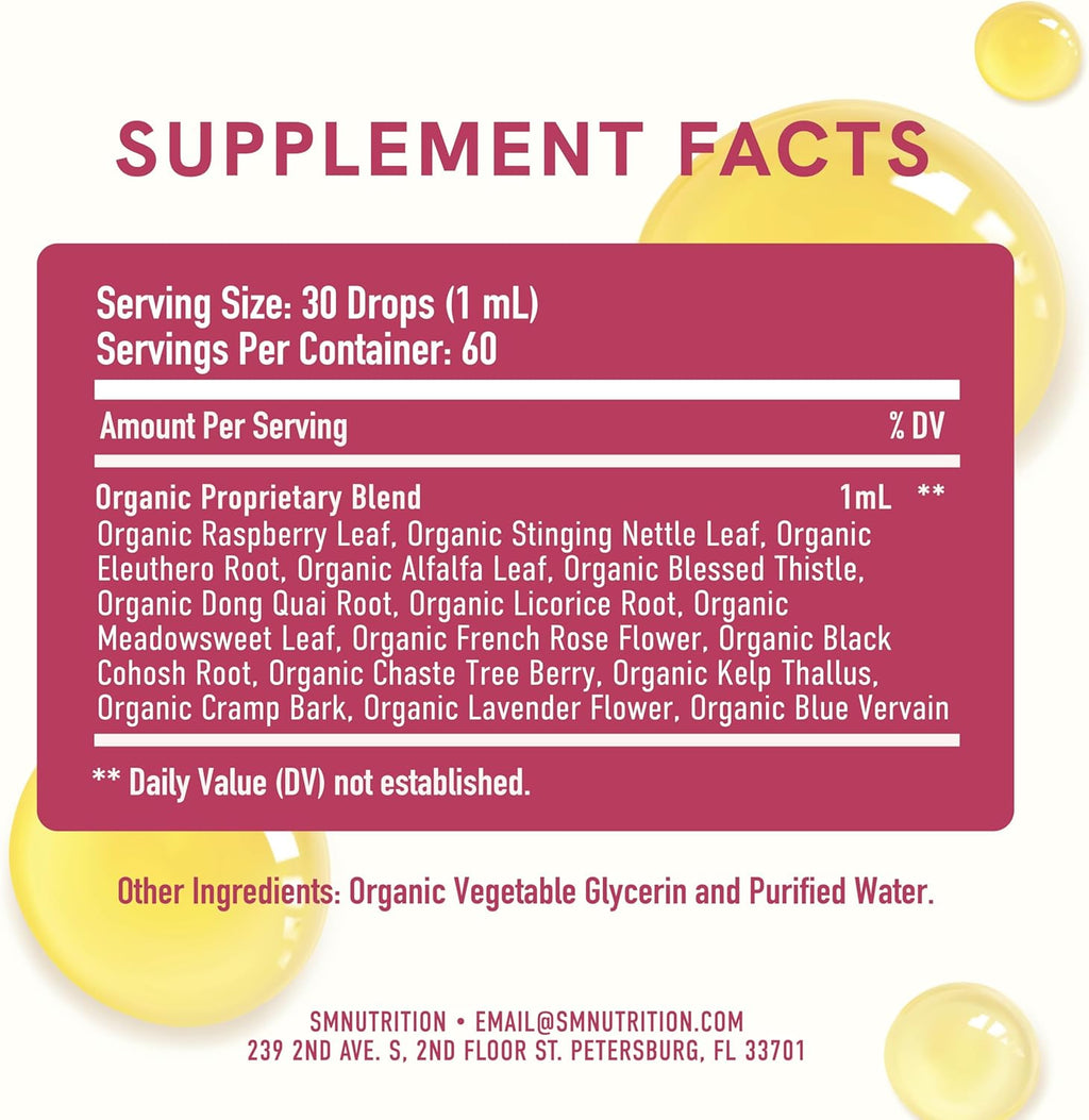 Hormone Balance Liquid Drops | with Black Cohosh, Stinging Nettle, Red Raspberry Leaf, Chasteberry & More | Menopause, Hot Flash, & PMS Relief Menstrual Herbal Support Tincture | Vegan Formula | 2oz