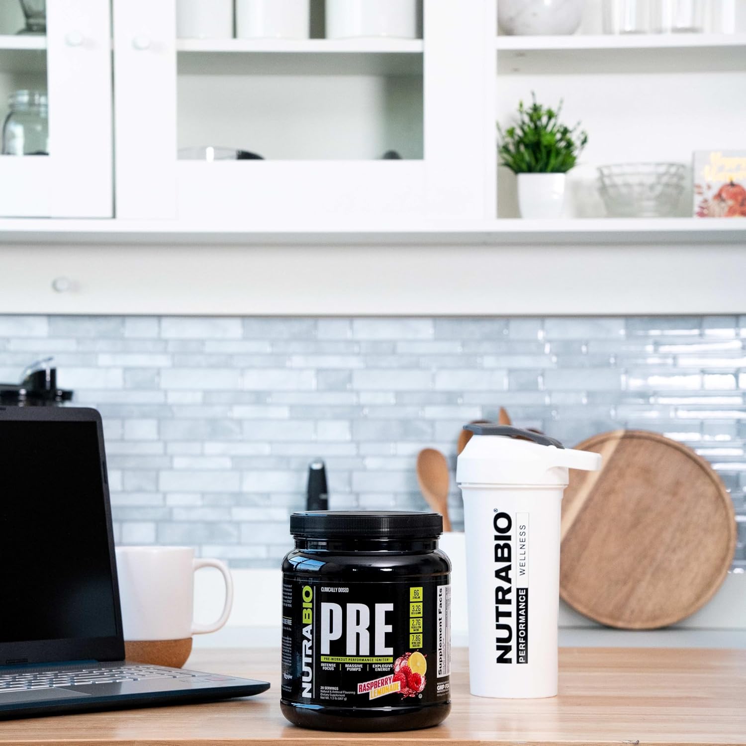 NutraBio PRE Workout Powder - Old Formula- Sustained Energy, Mental Focus, Endurance - Beta Alanine, Creatine, Caffeine, Electrolytes - 20 Servings - Raspberry Lemonade