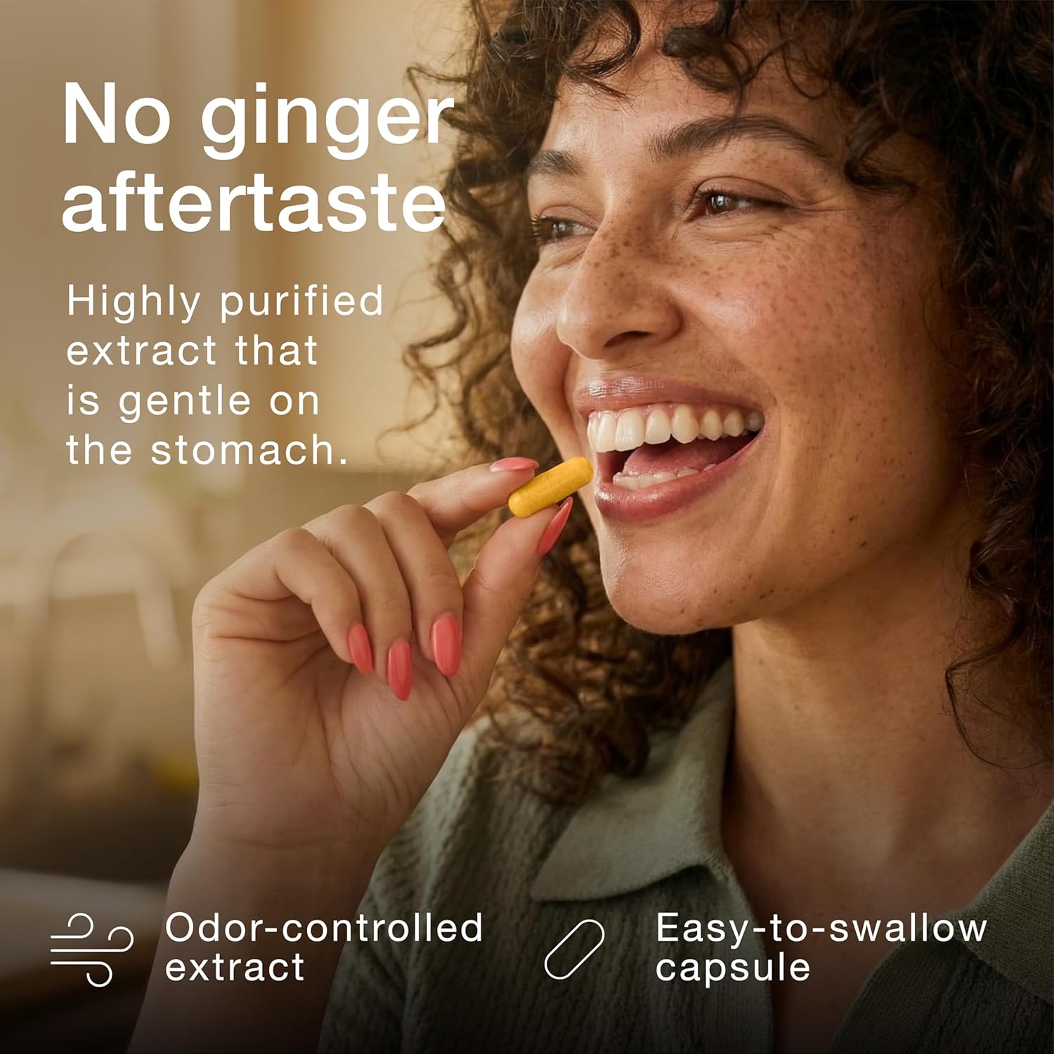 Toniiq Ginger Root Capsules – Ultra High Potency 25:1 Extract with 20% Gingerols – with Curcumin & Black Pepper for Synergy – Lab Tested – 60 Capsules