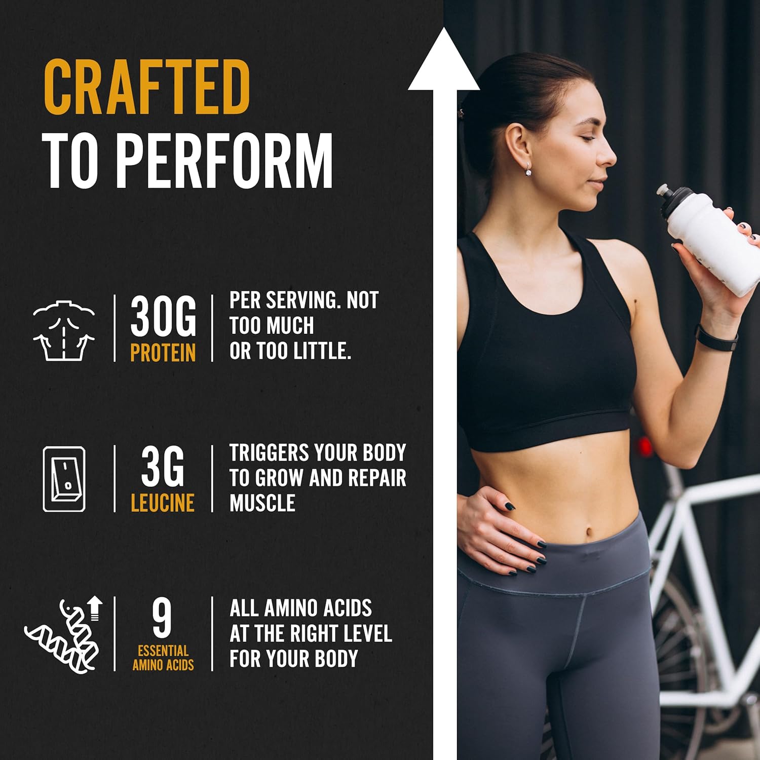 Dark Chocolate Protein Powder for Women & Men, Easy to Digest, Smooth & Creamy Dark Chocolate Plant Based Protein Powder Supports Overall Well-Being, 15 Servings (30g per Serving)