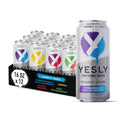 Yesly Functional Water, Variety Pack, Naturally Flavored Still Water with Electrolytes, Magnesium, Potassium, Vitamin C, B6 & B12, Zero Sugar, No Artificial Sweeteners, 16 Fl Oz Cans, 12 Pack
