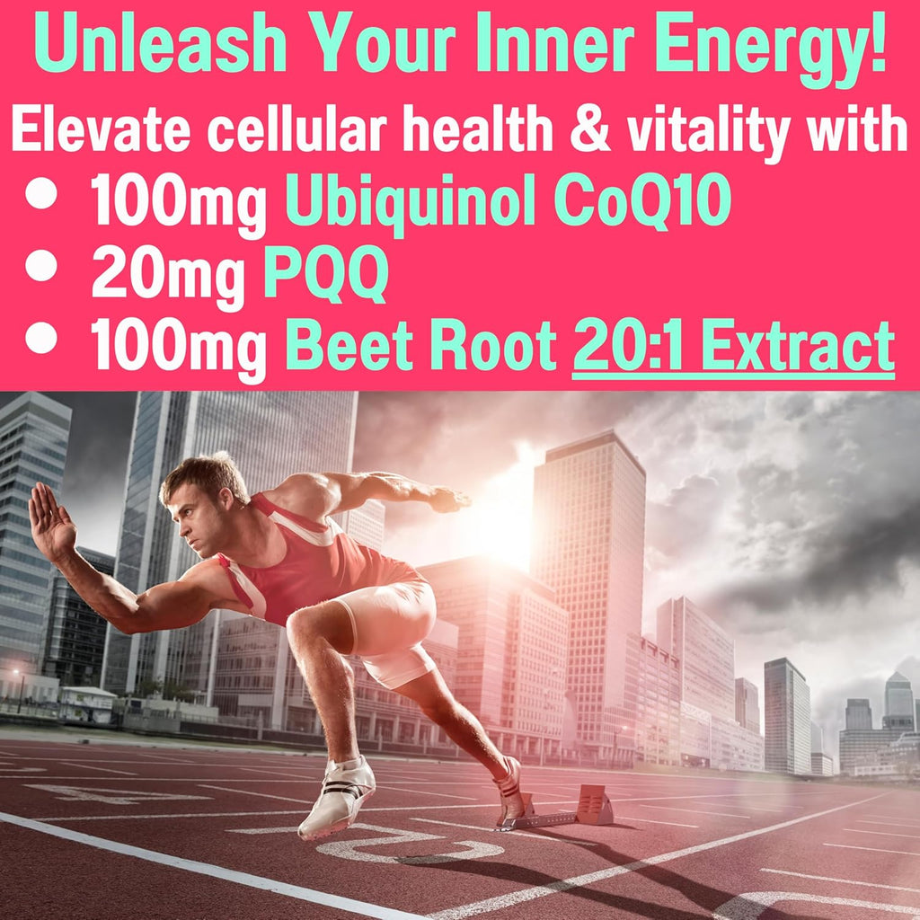 SHIZAM Ubiquinol CoQ10 PQQ Astaxanthin Beets Gummies, Super Mitochondrial ATP Supplements Soft Chews Liquid Pills Powder Alt, Beet-Root