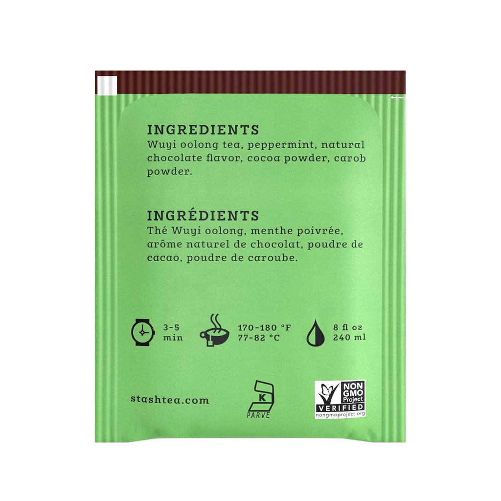 Stash Tea Chocolate Mint Oolong Tea, Box of 100 Tea Bags (Packaging May Vary)