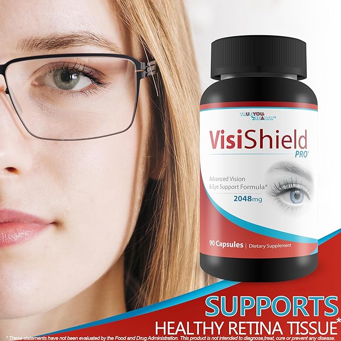 VisiShield Pro - Vision Supplement - Advanced Vision & Eye Support Formula - Promote Macula, Retina, & Ocular Health - Support Clear Vision - Antioxidant Eye Cell Support - Help Reduce Blurred Vision