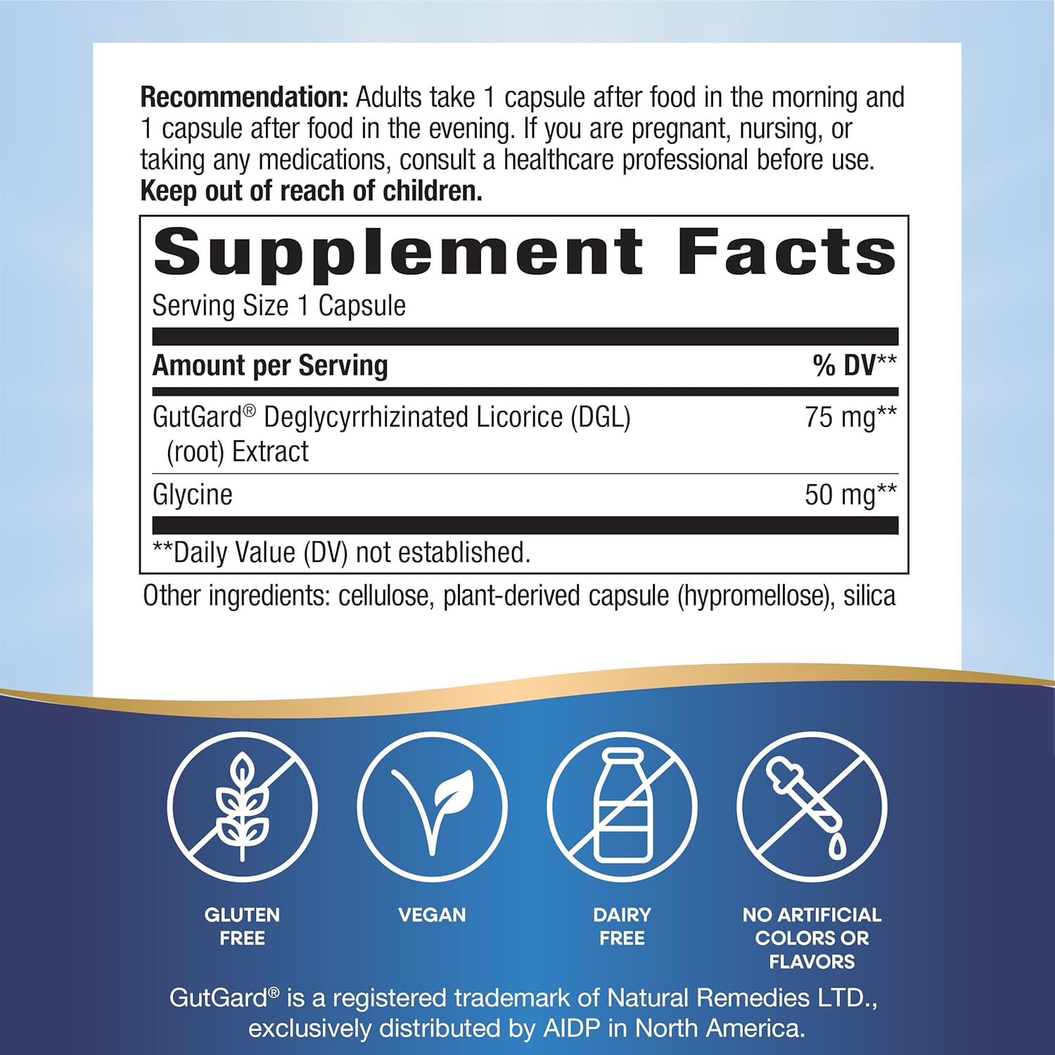 Nature's Way DGL Ultra, Premium Licorice Root Extract, Soothing Digestive Relief*, With GutGard, 75 mg per Serving, No Gluten, 90 Vegan Capsules (Packaging May Vary)