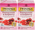 Twinings Pomegranate & Raspberry Herbal Tea Individually Wrapped Bags, 20 Count (Pack of 2), Naturally Caffeine-Free, Enjoy Hot or Iced, 20 Teabags