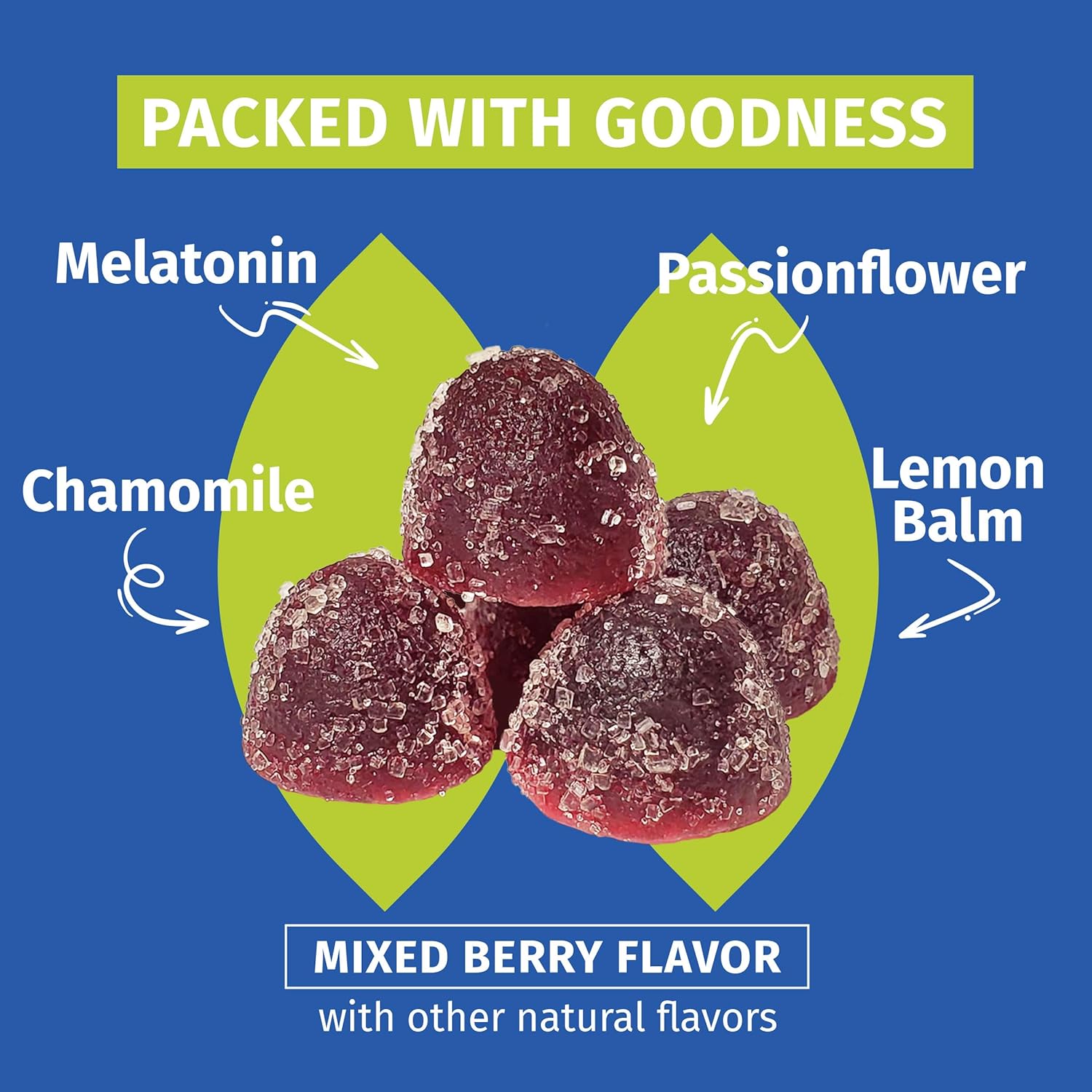 TEJA Sleep Support Gummies for Teens and Adults, 0.3mg Melatonin Chewable Gummy, Melatonin Chewable, 30 Gummies